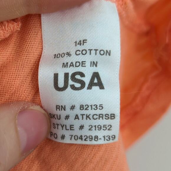 Fresh Produce Top Womens Small Tank Orange Peekaboo Bright Boho Cotton USA - Picture 9 of 10